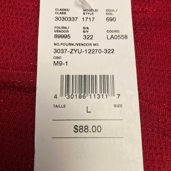 LAURA:  Tie Detail 3/4 Sleeve Top - red - Picture 7 of 8